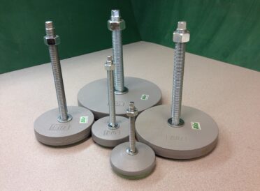 leveling feet with flexibly attached screw