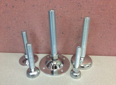 BTF Leveling feet, Round, Stamped steel, chrome plated